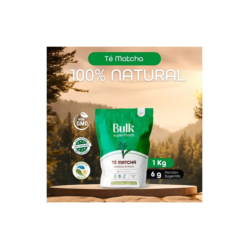 Té Matcha En Polvo Premium Aa 1kg Marca Bulk Superfoods