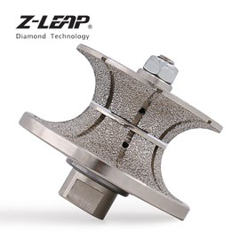 V40 (1-1/2'') Diamond Router Bit Profile Wheel - Full Bullnose Half Countertop Edge for Granite Stone Concrete Counter Edges