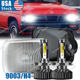 Unbranded 2Pcs For Nissan Hardbody D21 Pickup 5X7" 7x6" inch LED Headlights Hi/Lo Beam A+