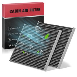 BDFHYK 2PC Cabin Air Filter with Activated Carbon Compatible with Chevy Equinox, Captiva Sport, Compatible with Hyundai Santa Fe, Santa Fe XL/Sport, Azera, Replace# CF11819, 3SF79-AQ000