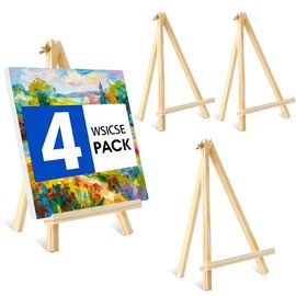 4 Pack Tabletop Wooden Easels, 11.8 Inch Adjustable Foldable