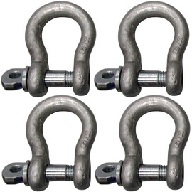 Stevens Lake Parts 4 Pack 3/4" Anchor Shackle Clevis Alloy Screw Pin 3 1/4 Ton Working Load Limit