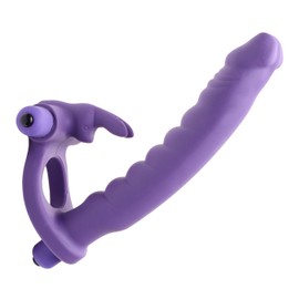 Frisky Purple Double Delight Dual Penetration Vibrating Rabbit Cock Ring