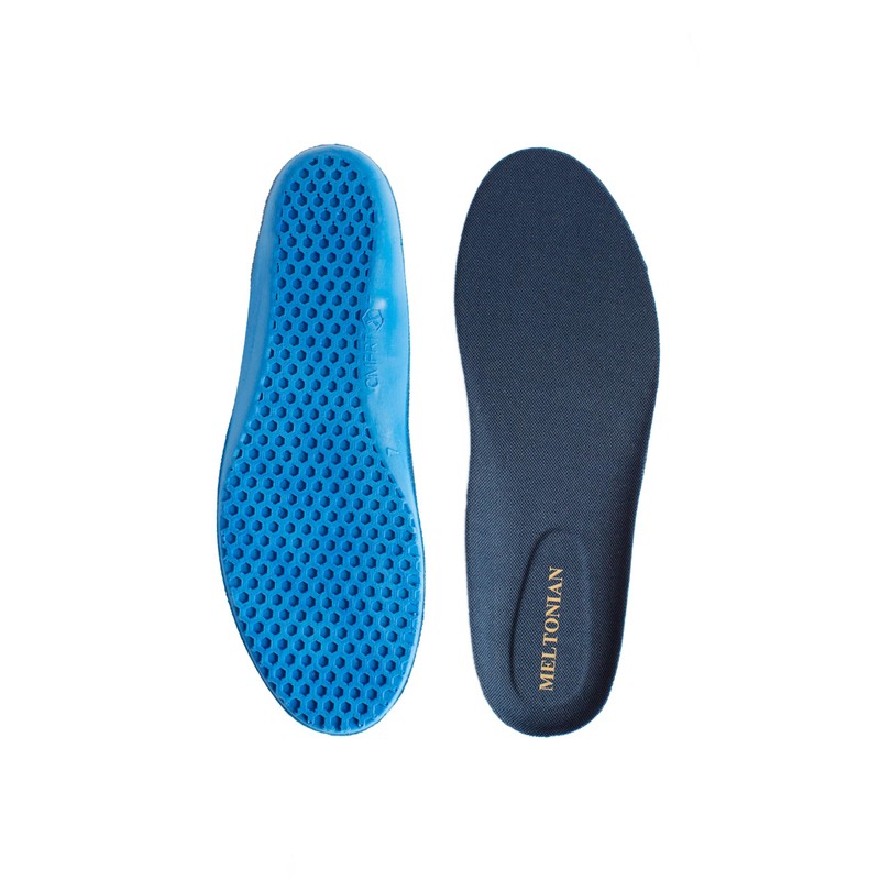 Meltonian Player Polyurethane PU Contoured Insoles, Blue and Black (11/12