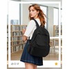 VECAVE School Backpack Black Waterproof Bookbag Casual Lightweight Travel Rucksack