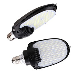 WAHADI 2 Pack115W 95W 75W Adjustable Bulb LED Shoebox Light Retrofit Kits 5000K E39 Rotatable Mogul Outdoor Security Corn Bulbs for Parking Lot, Canopy, Tennis Court Lighting, UL Listed