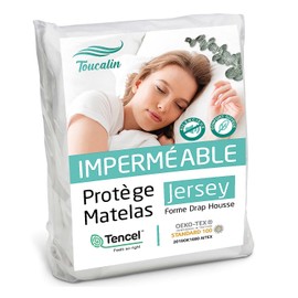 Waterproof Mattress Protector, 140 x 190 cm, 140 x 200 cm, 90 x 190 cm, 160 x 190 cm, 160 x 200 cm, Fitted Sheet, Large Fitted Sheet, 30 cm, Quiet Protection, Bed Insulator/Dust Mite Resistant,