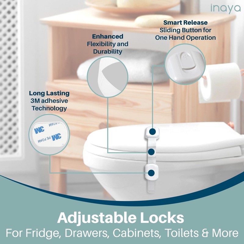 Inaya Complete Baby Proofing Kit - Child Safety Hidden Locks