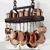 KES 34 Inch Oiled Bronze Hanging Pot Rack, Heavy Duty