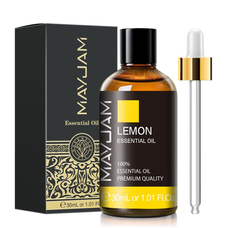 Lemon Essential Oil 30ML/1.01FL.OZ, MAYJAM Premium Lemon Oil Essential Oils