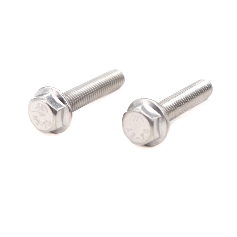 binifiMux 10pcs M8-1.25 x 35mm Serrated Flanged Hex Bolts Flange