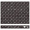 72Pcs Calligraphy Letter Stencils,1Inch Farmhouse Style Letter Number Template Interlocking