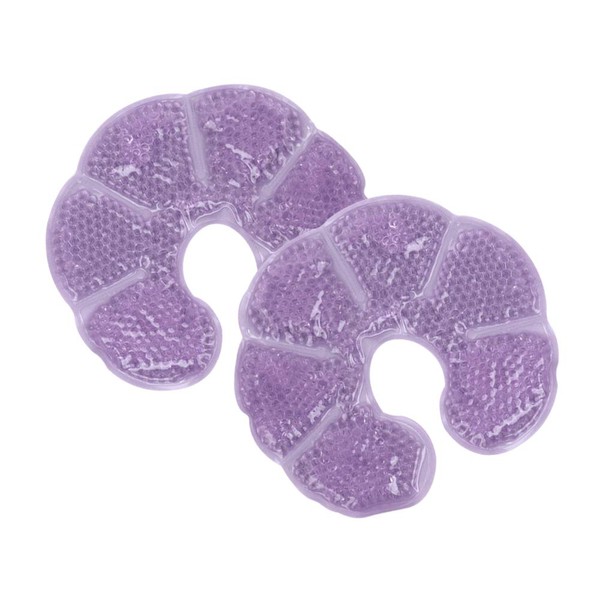 NEWGO®Breast Ice Pack Breastfeeding Gel Pads, 3 in 1 Breast Therapy Ice Pack for Breastfeeding, Nursing Pain Relief, Sore Nipples Mastitis Relief - 2pcs Purple
