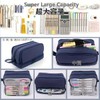 Pen Case, Large Capacity, Pencil Case, Double Zipper, Tool Pen