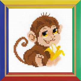 RIOLIS Cross Stitch Kit - HB-161 - Happy Bee Monkey