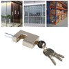 2 Pieces Padlocks with 8 Keys, Rectangular D-shaped Monoblock Locks