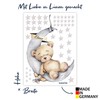 V300 Bear on the Moon Wall Sticker with Name of