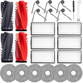 CHIKIXSON Ersatzteile f1r Roborock Saros 10R/G20S Ultra Saugroboter, Zubeh?rset mit 2 Doppel-Hauptb1rsten, 6 Filtern, 6 Seitenb1rsten, 6 Wischpads, 1 Reinigungsb1rste und 1 Schraubendreher