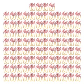 100Pcs Paper Clips Cute French Fries Shape Electroplating Process Lightweight Portable Metal Paperclip