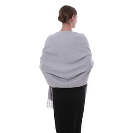 SWAT PANY Scarf for Women Grey Pashmina Shawls and Wraps for Wedding Ladies Scarves Winter Warm