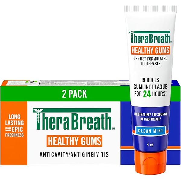 TheraBreath Healthy Gums Toothpaste, Fights Bad Breath for 12 Hours,