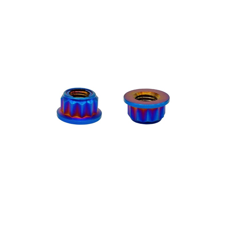 RISON Titanium Nut M8 x 1.25 mm Bi-Hex Sprocket Nut