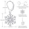 Milacolato Snowflake Earrings for Women Sterling Silver Snowflake Drop Earrings