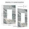 Marble Seas Metallic Blue Ceramic Tile Print Decorative Outlet Covers