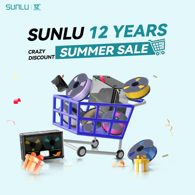 SUNLU PLA+ (PLA Plus) 3D Printer Filament 1KG Massive color