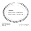 ChainsHouse men’s stainless steel curb bracelet, widths: 6, 8, 10,