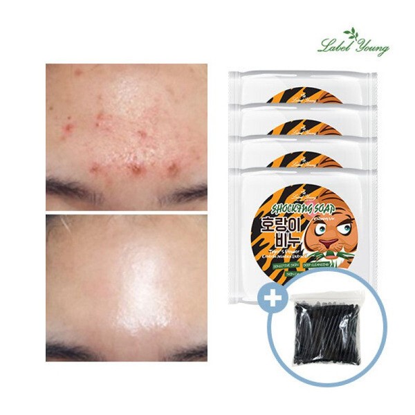 Lotte's exclusive skin blemish/purple grass/tea tree/cleansing foam/handmade soap Tiger Soap