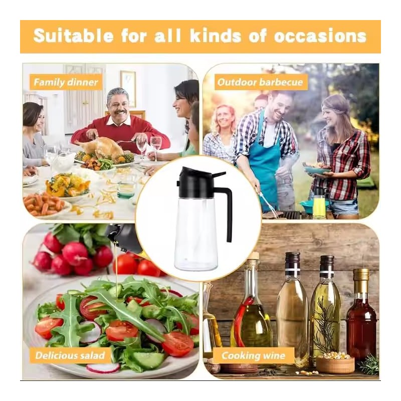 Multifunctional 2 in 1 Oil Dispenser And Oil Sprayer