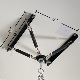 shikoyi Heavy Bag Hanger Noise and Vibration Dampening Design Ceiling or Open Floor Joist Mount for Heavy Punching Bags up to 140 LBS