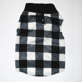 PIXRIY Dog Sweater, Soft Fleece Vest with Leash Ring Pullover Jacket Winter Pet Dog Clothes for Puppy Small Dogs Cats Teddy Chihuahua Yorkshire for Christmas (XS, Black White)