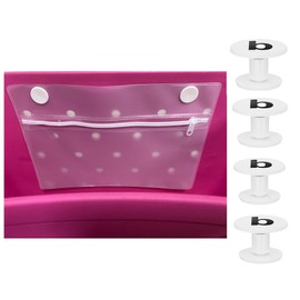 4 botones de repuesto y bolsa impermeable para bolsa Bogg, accesorios de bolsa Bogg de Original X Grande, perfecto con bolsa de playa práctica blanca (bolsa impermeable + botones)