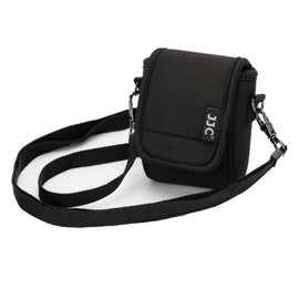 JJC Portable Travel Camera Case Pouch for Canon PowerShot V10 Camera, Canon V10 Protective Storage Bag with Adjustable Shoulder Strap and Carabiner, Multiple Carrying Ways, One-Handed Access to Camera