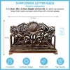 Thorness Art Nouveau Style Polished Brass Sunflower Letter Rack –