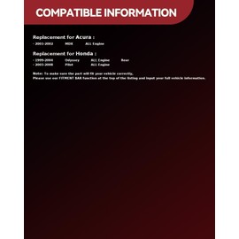 AUTOSITY Rear Shock Absorber Strut for Honda Pilot 2003-2008, OE Replacement, Heavy-Duty Construction, 100K Mile Durability, Noise-Free Technology 37218 * 2