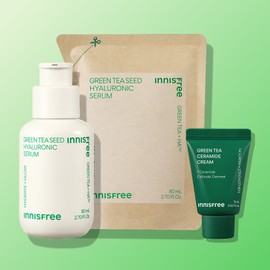 innisfree 이니스프리 그린티 씨드 히알루론산 수분세럼 / 진정 보습 속건조 화잘먹 (본품 80mL + 리필 80mL)