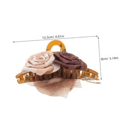 TOVINANNA Unique Floral Shark Clip for Women Durable Hair Barrettes for Beach Weddings and Parties Secure Hold Lightweight Design