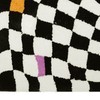 Checkered Doormat Anti Skid Black White Grid Cute Door Mat