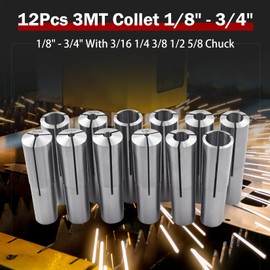 findmall 3MT MT Collet 12 Pcs Set 1/8" - 3/4"