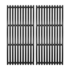 Hongso 18 1/4 inch Coated Cast Iron Grill Grates for Charbroil 463241013, 463241014, 466241013, 463243812, 466241014, 463270612, G526-0007-W1, Tru-Infrared 2 Burner Grills, PCB007