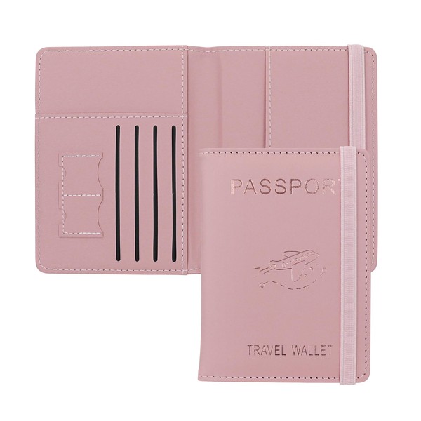 AfitLulu PU Passport Holder for Travel, RFID Multi Slot Passport