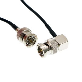 Uonecn MegaFlex HD SDI Cable RG179 BNC Male to Right Angle BNC Cable 75ohm for Blackmagic HyperDeck Shuttle and BMCC BMPC Hyperdeck Cameras 50 cm