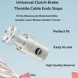 amavoler 10Pcs Universal Clutch Brake Throttle Cable Ends Stops 1/8" Cable Clamps Lock Repair Kit for Motorcycle Motorized Bike Scooter Lawn Mower Garden Tractor Parts