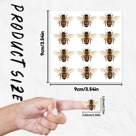 Hobbspring 240Pcs Bee Stickers 1Inch Self-Adhesive Paper Decorative Stickers Waterproof Bumble Bee Planner Decals for Scrapbook Calendar Journals Crafting Party Gift Bag Decor