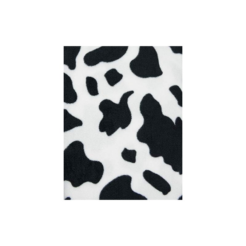 Leveret Fleece Womens Sleep Pants Black Cow Large