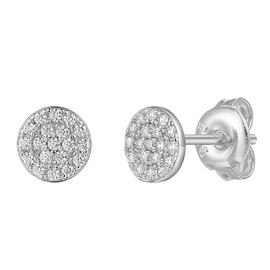 XENOX® POPPY GLITZ Women's Earrings Made of High-Quality 925 Sterling Silver with Zirconia Stones, Sterling Silver, Cubic Zirconia