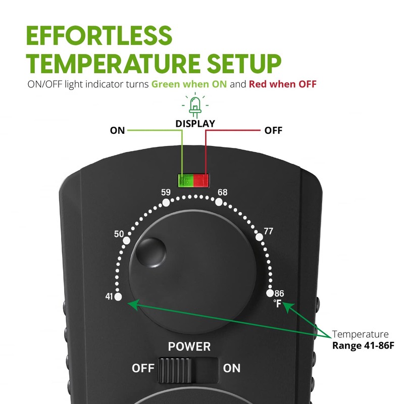 EconoHome Termostato ajustable, termostato universal de calefacción y refrigeración, compatible